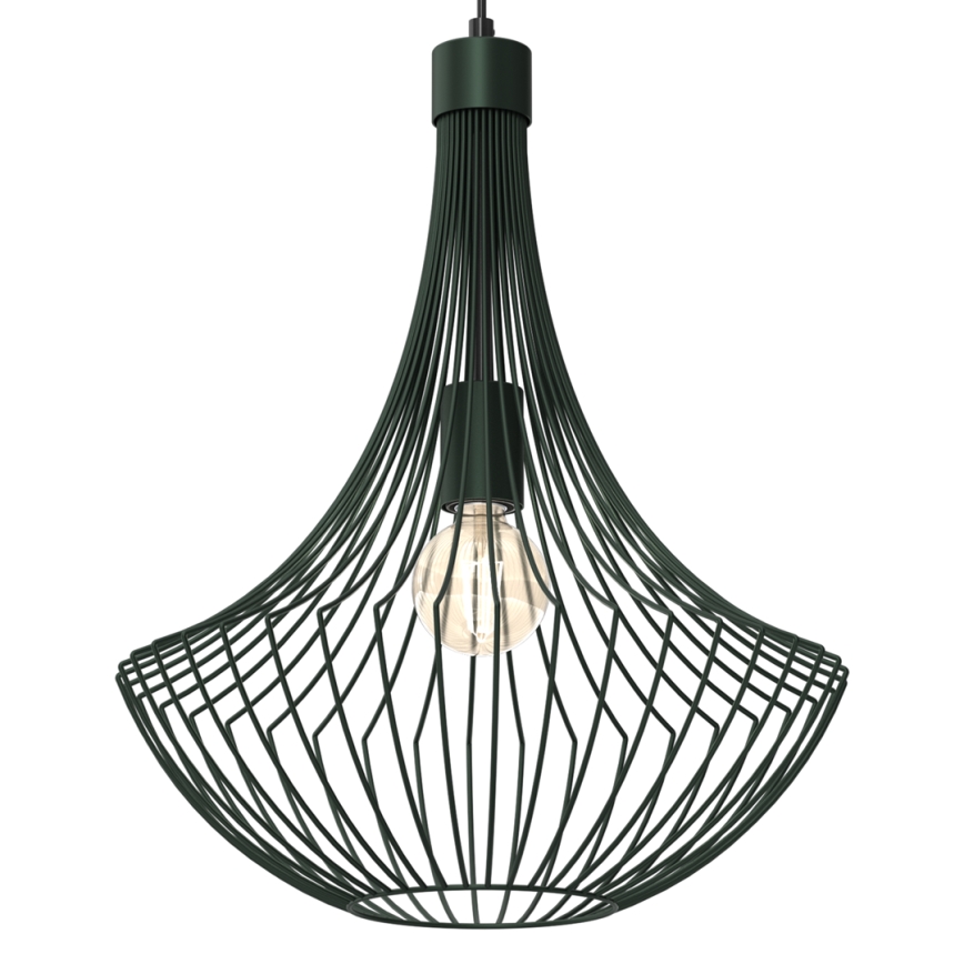 Candelabro suspenso CESTA 1xE27/60W/230V verde