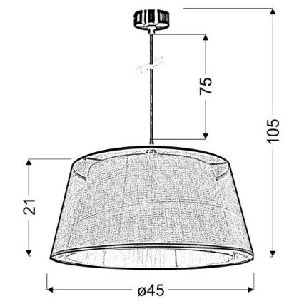 Candelabro suspenso CHARLIE 1xE27/60W/230V bege