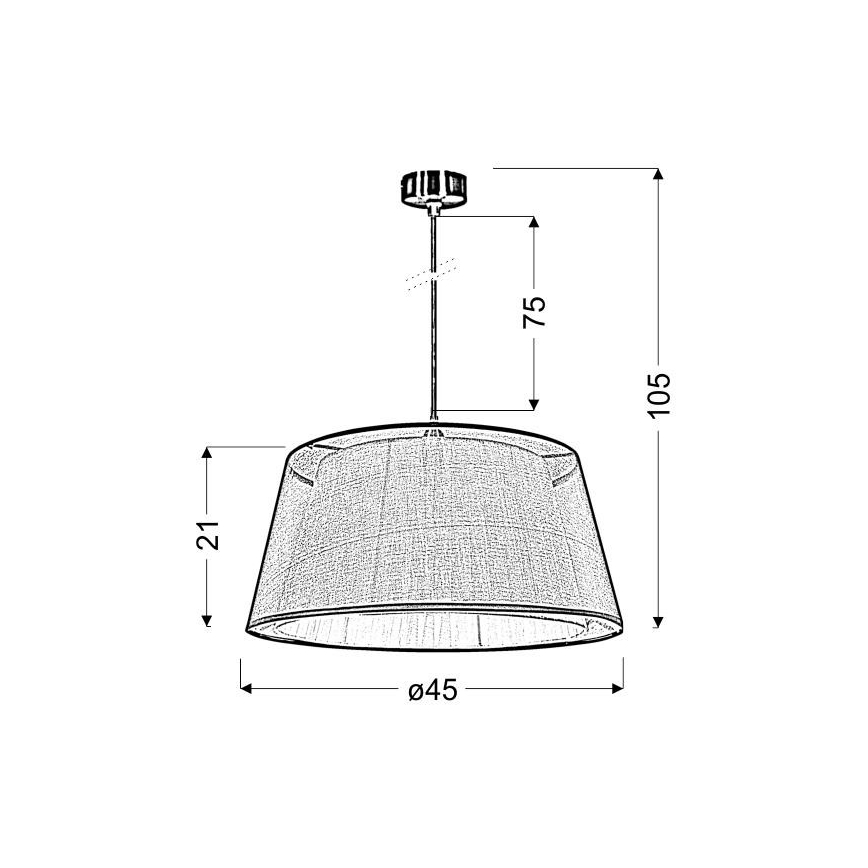 Candelabro suspenso CHARLIE 1xE27/60W/230V bege