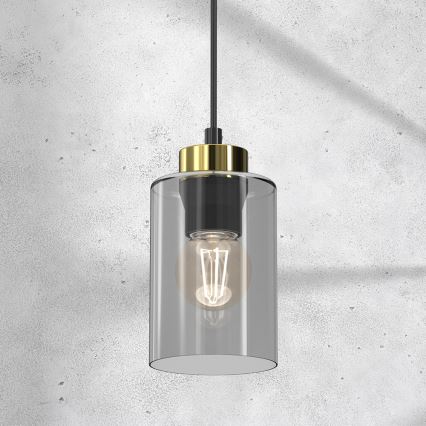 Candelabro suspenso CHIC 1xE27/60W/230V preto/cinzento