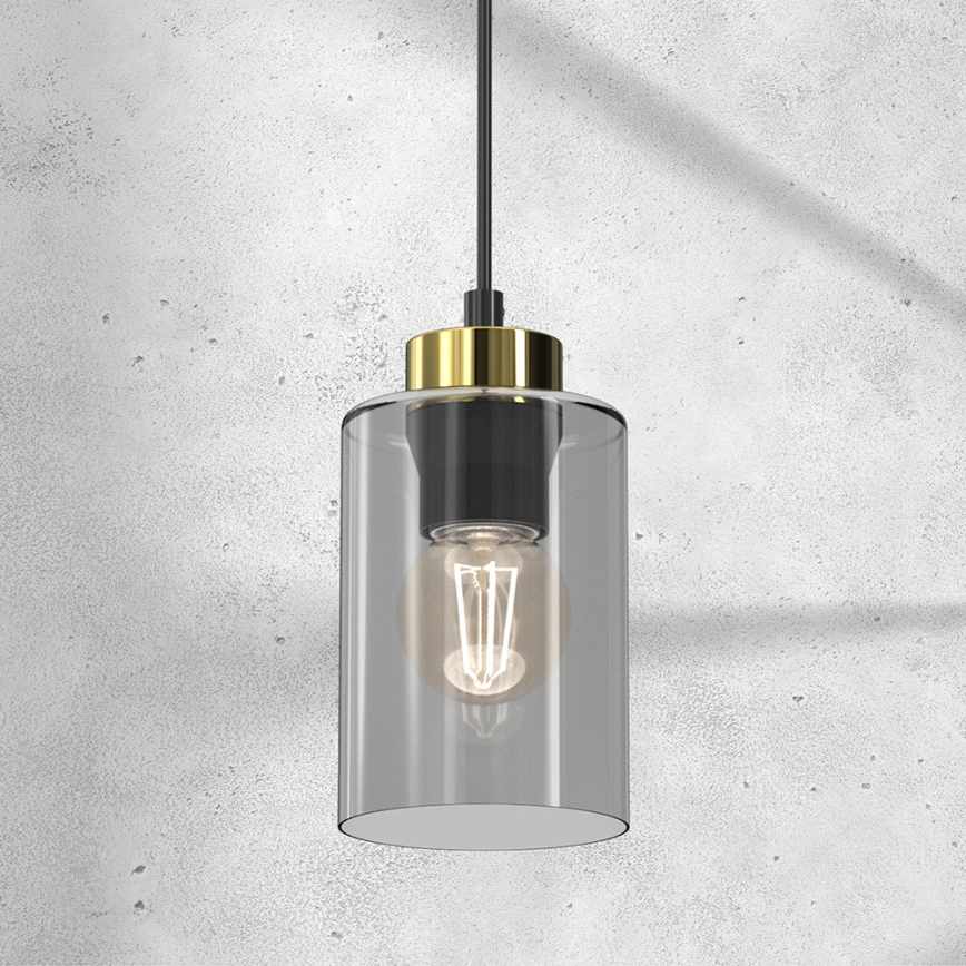 Candelabro suspenso CHIC 1xE27/60W/230V preto/cinzento