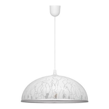 Candelabro suspenso CIRCLE 1xE27/15W/230V branco