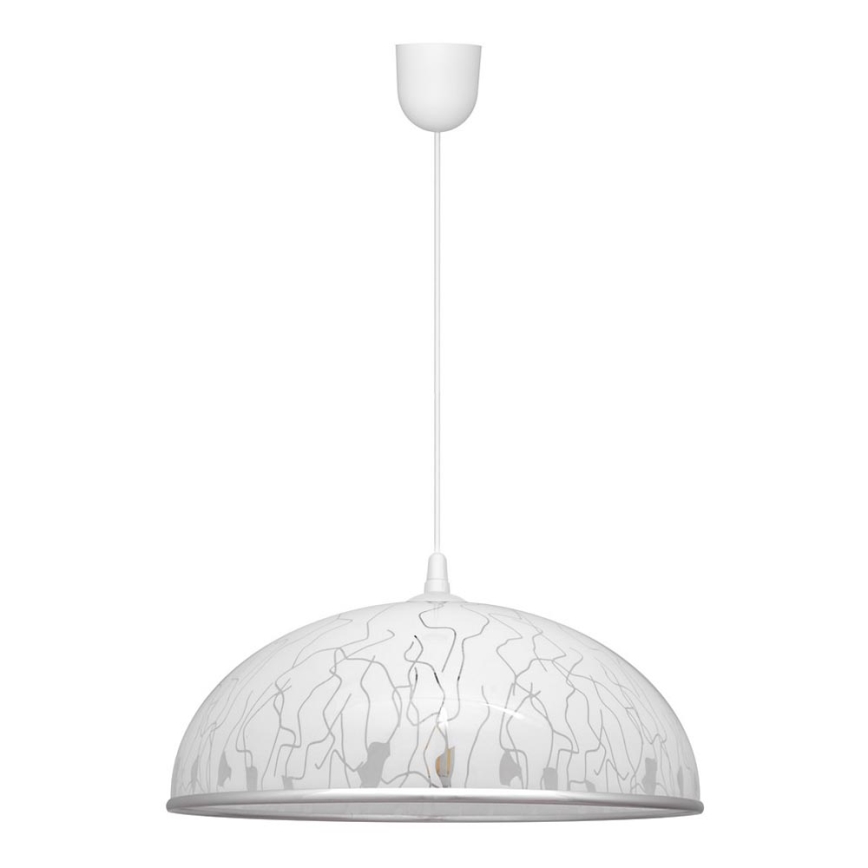 Candelabro suspenso CIRCLE 1xE27/15W/230V branco