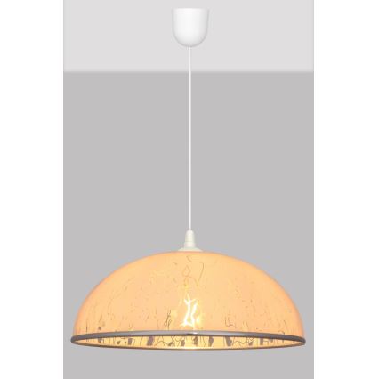 Candelabro suspenso CIRCLE 1xE27/15W/230V branco