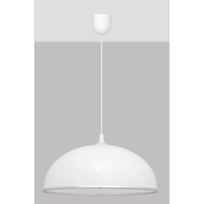 Candelabro suspenso CIRCLE 1xE27/15W/230V branco