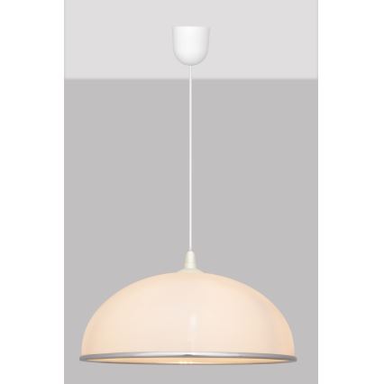 Candelabro suspenso CIRCLE 1xE27/15W/230V branco
