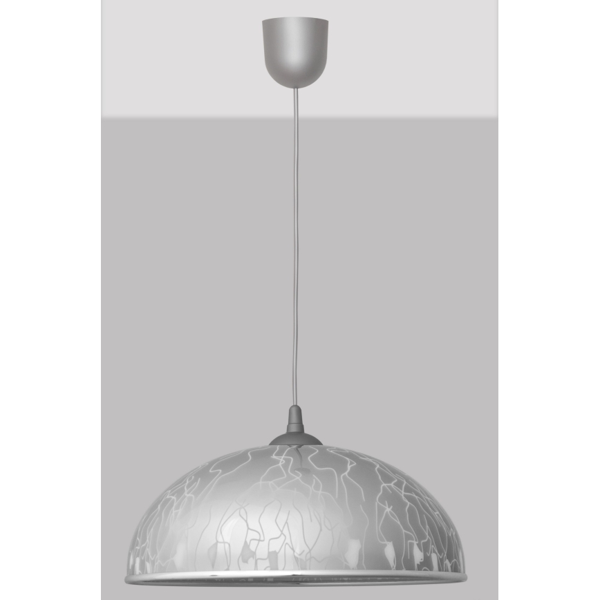 Candelabro suspenso CIRCLE 1xE27/15W/230V cinzento