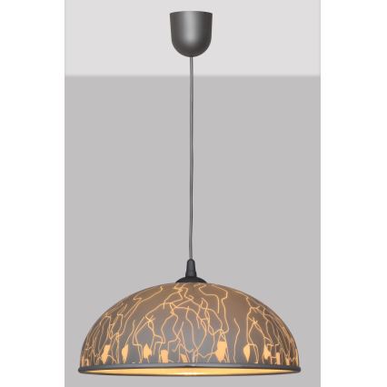 Candelabro suspenso CIRCLE 1xE27/15W/230V cinzento