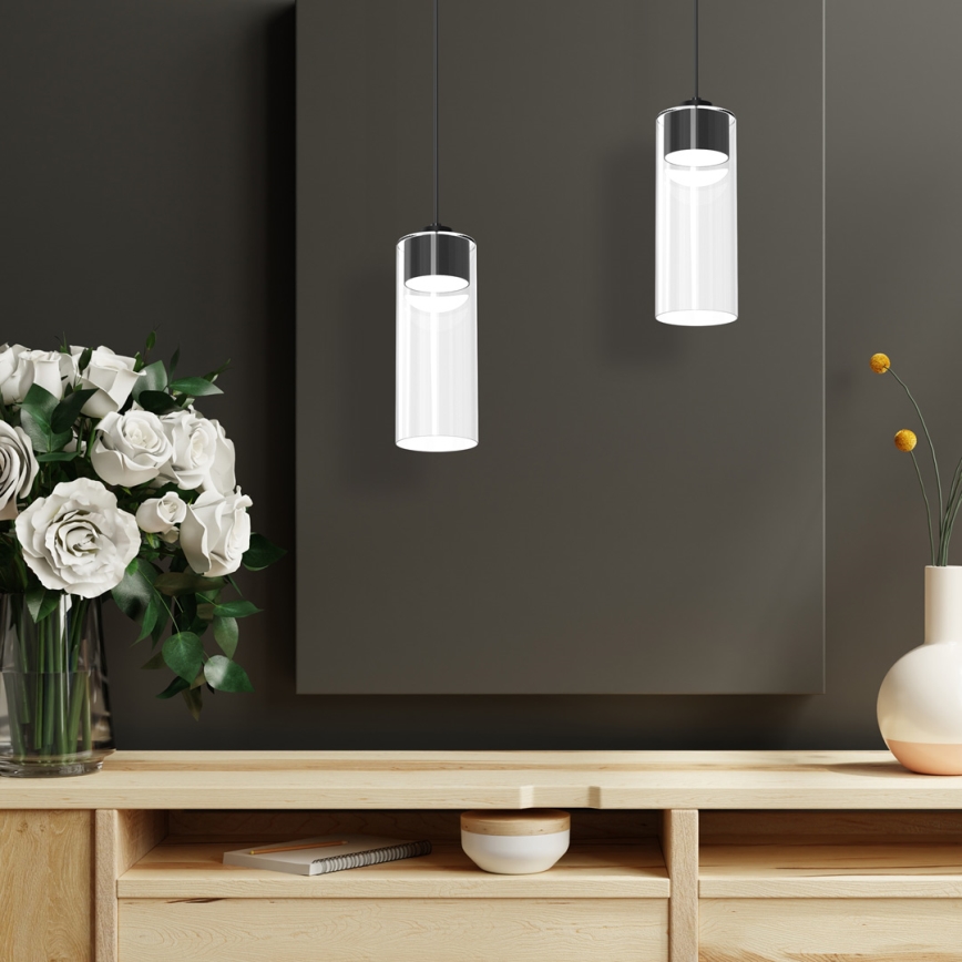 Candelabro suspenso CLARISSA 1xGX53/12W/230V preto