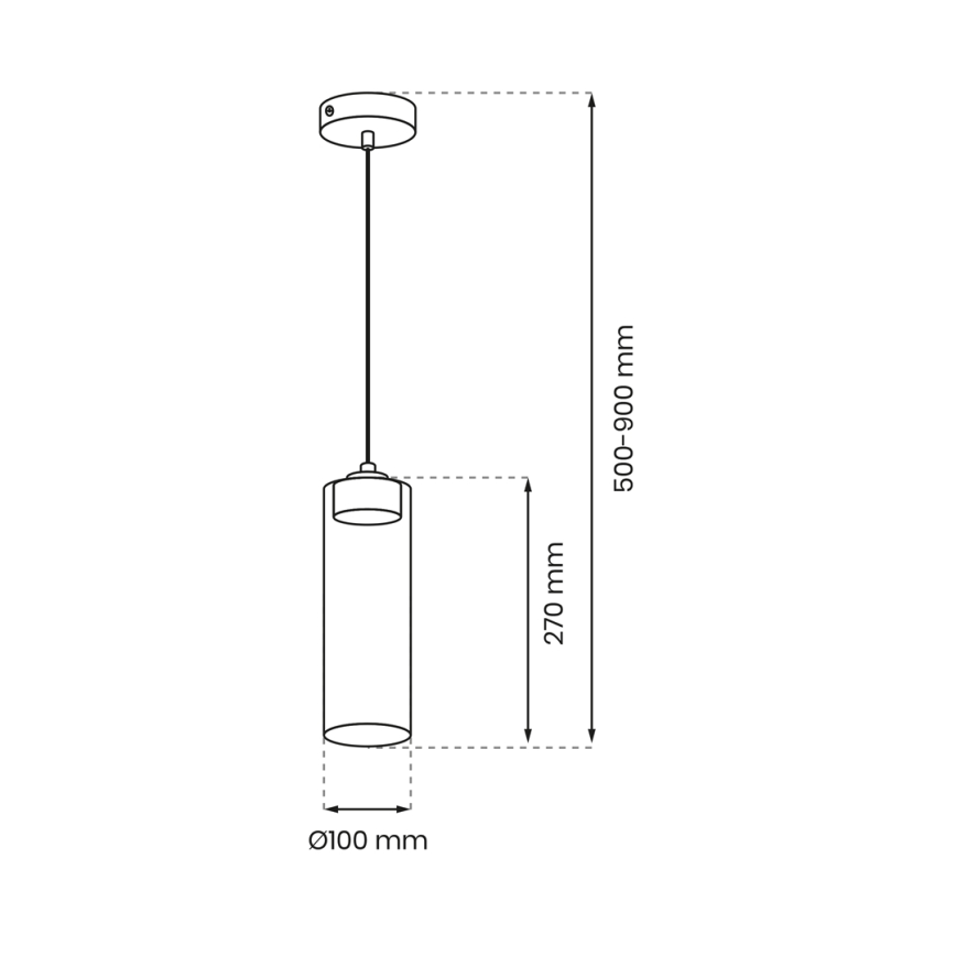 Candelabro suspenso CLARISSA 1xGX53/12W/230V preto