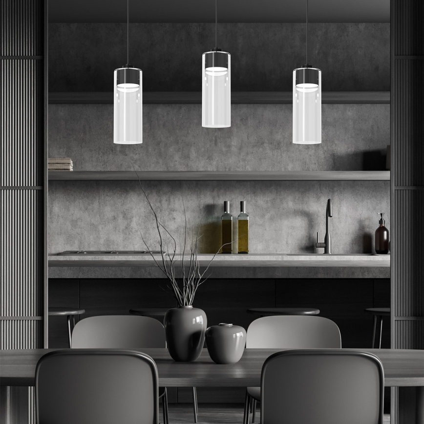 Candelabro suspenso CLARISSA 3xGX53/12W/230V preto