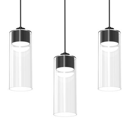 Candelabro suspenso CLARISSA 3xGX53/12W/230V preto