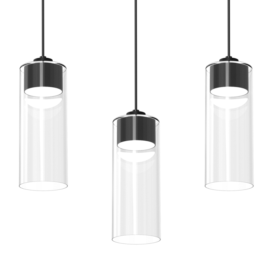 Candelabro suspenso CLARISSA 3xGX53/12W/230V preto