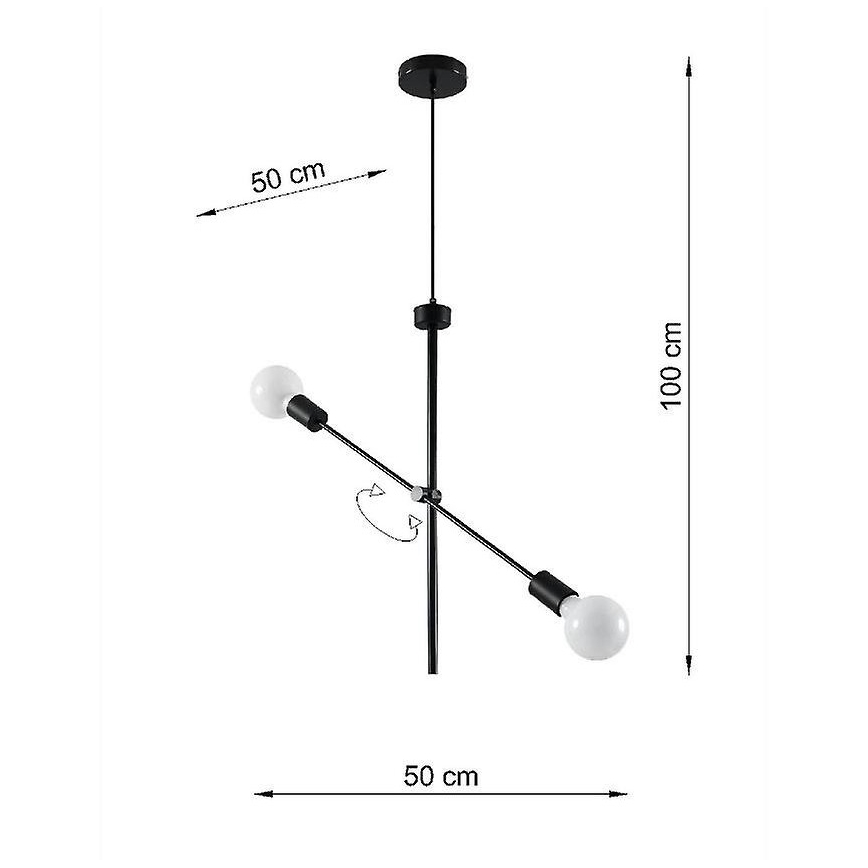 Candelabro suspenso CONCEPT 2xE27/60W/230V