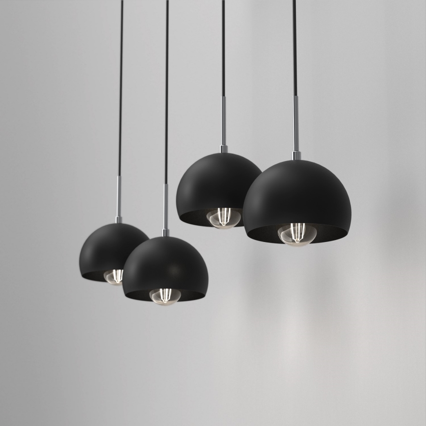 Candelabro suspenso COOL 4xE27/60W/230V preto