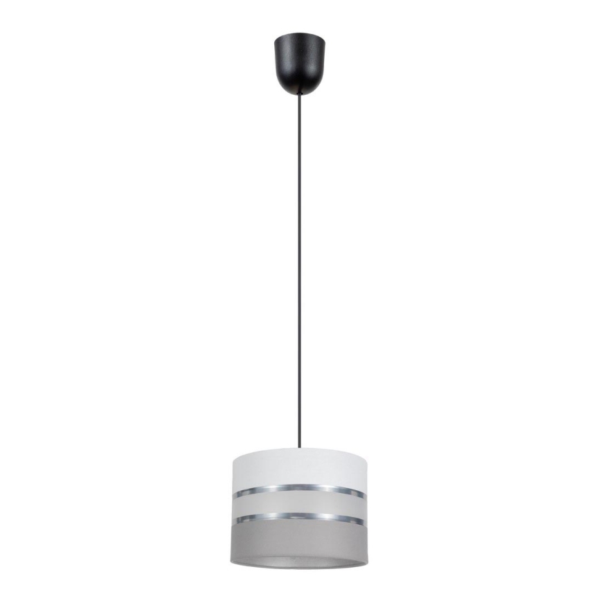 Candelabro suspenso CORAL 1xE27/60W/230V d. 20 cm branco/cinzento