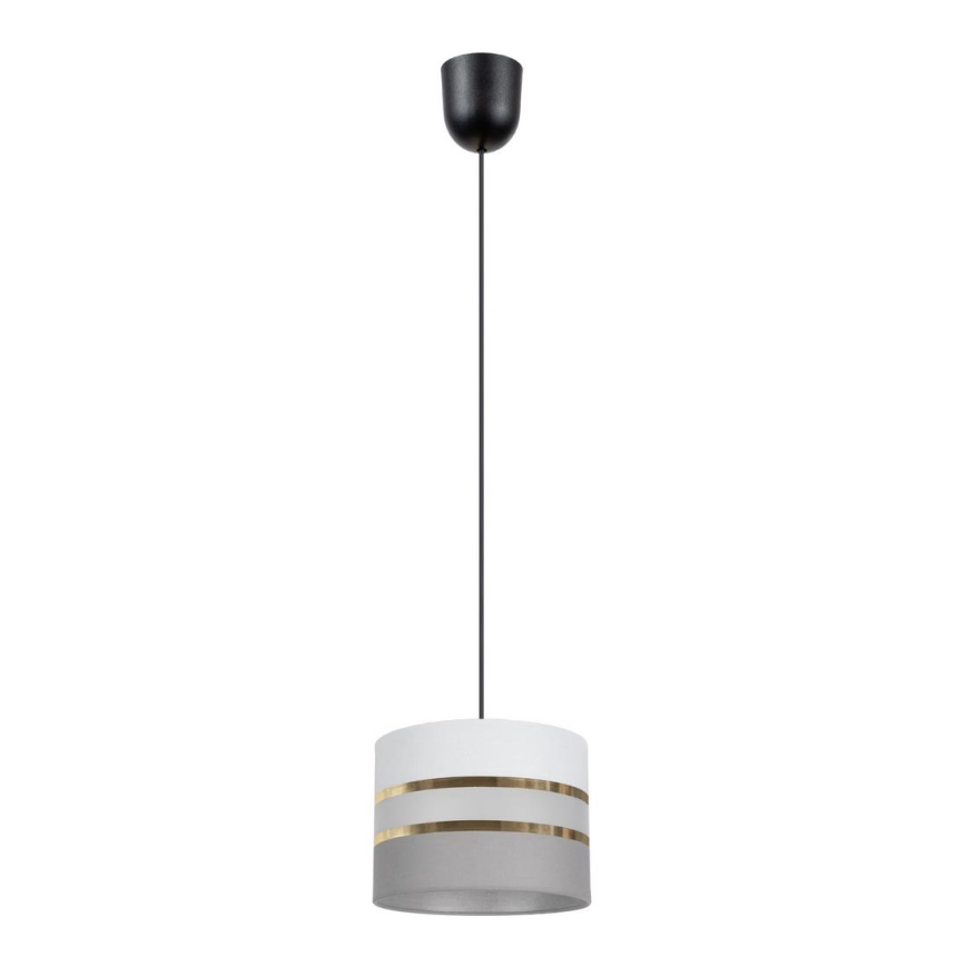Candelabro suspenso CORAL 1xE27/60W/230V d. 20 cm branco/cinzento