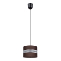 Candelabro suspenso CORAL 1xE27/60W/230V d. 20 cm castanho