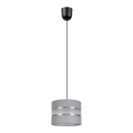 Candelabro suspenso CORAL 1xE27/60W/230V d. 20 cm cinzento
