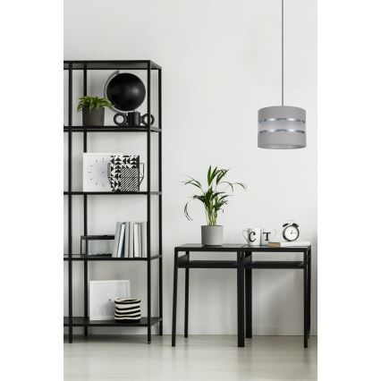 Candelabro suspenso CORAL 1xE27/60W/230V d. 20 cm cinzento