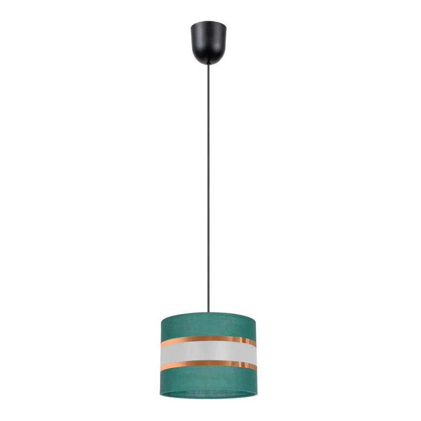 Candelabro suspenso CORAL 1xE27/60W/230V d. 20 cm verde
