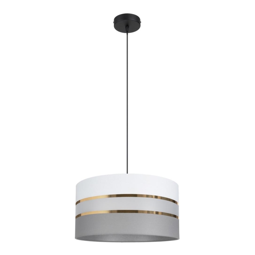 Candelabro suspenso CORAL 1xE27/60W/230V d. 40 cm branco/cinzento