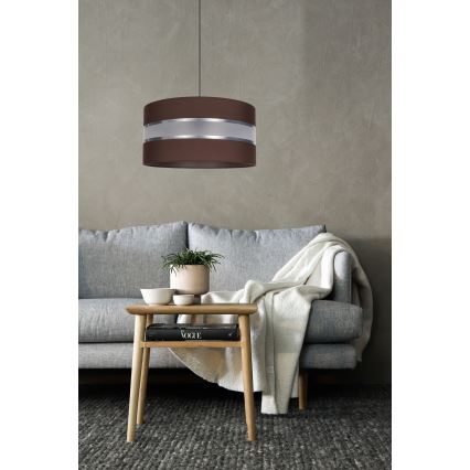 Candelabro suspenso CORAL 1xE27/60W/230V d. 40 cm castanho