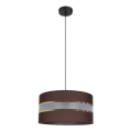Candelabro suspenso CORAL 1xE27/60W/230V d. 40 cm castanho
