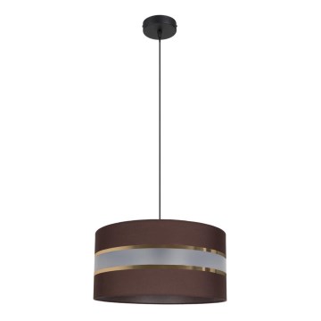 Candelabro suspenso CORAL 1xE27/60W/230V d. 40 cm castanho