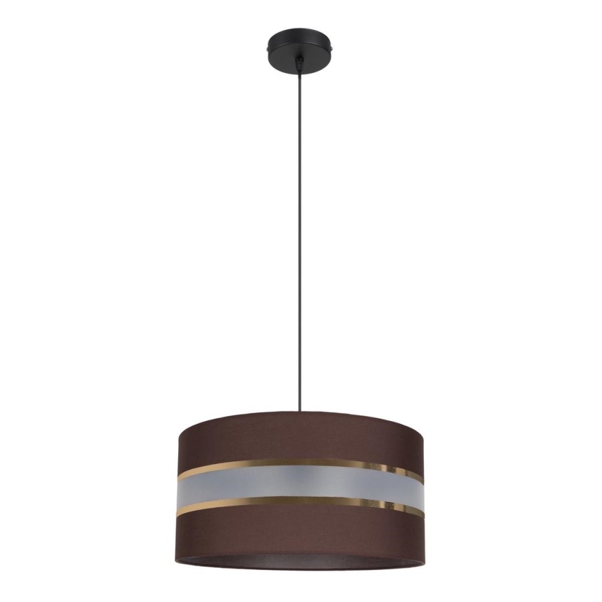 Candelabro suspenso CORAL 1xE27/60W/230V d. 40 cm castanho