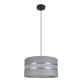 Candelabro suspenso CORAL 1xE27/60W/230V d. 40 cm cinzento