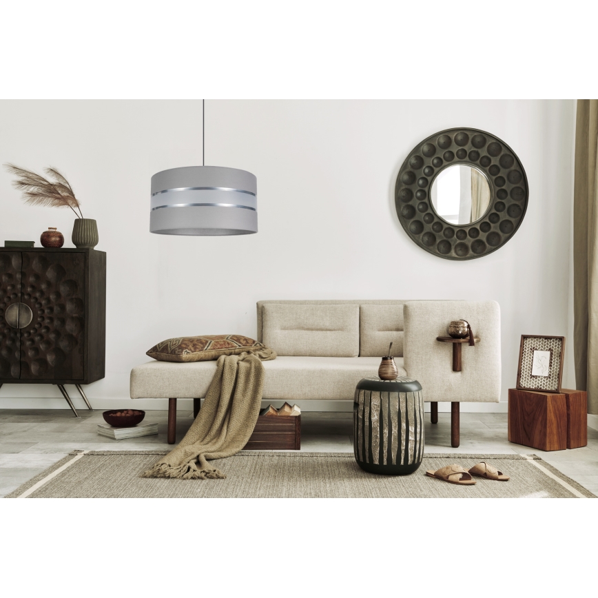 Candelabro suspenso CORAL 1xE27/60W/230V d. 40 cm cinzento