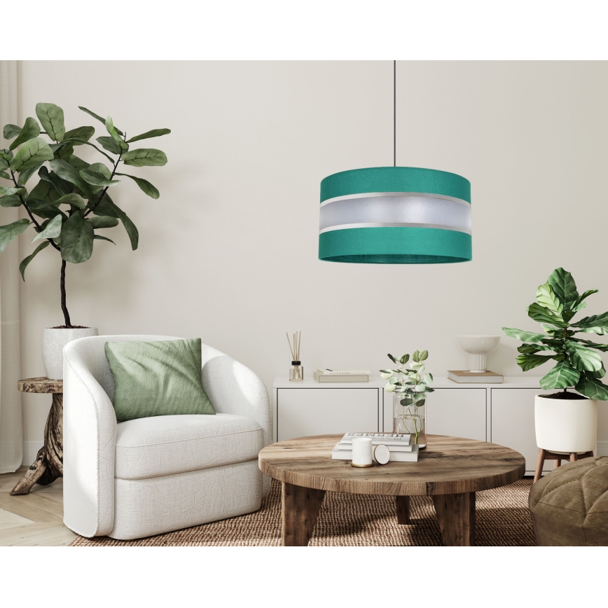 Candelabro suspenso CORAL 1xE27/60W/230V d. 40 cm verde