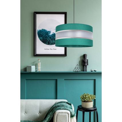 Candelabro suspenso CORAL 1xE27/60W/230V d. 40 cm verde