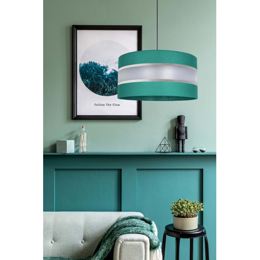 Candelabro suspenso CORAL 1xE27/60W/230V d. 40 cm verde
