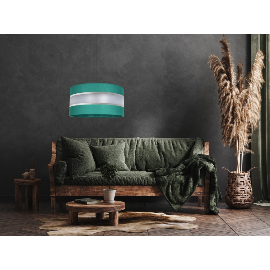 Candelabro suspenso CORAL 1xE27/60W/230V d. 40 cm verde