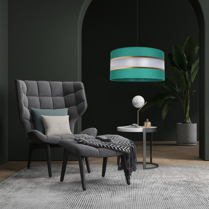 Candelabro suspenso CORAL 1xE27/60W/230V d. 40 cm verde