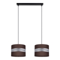 Candelabro suspenso CORAL 2xE27/60W/230V castanho