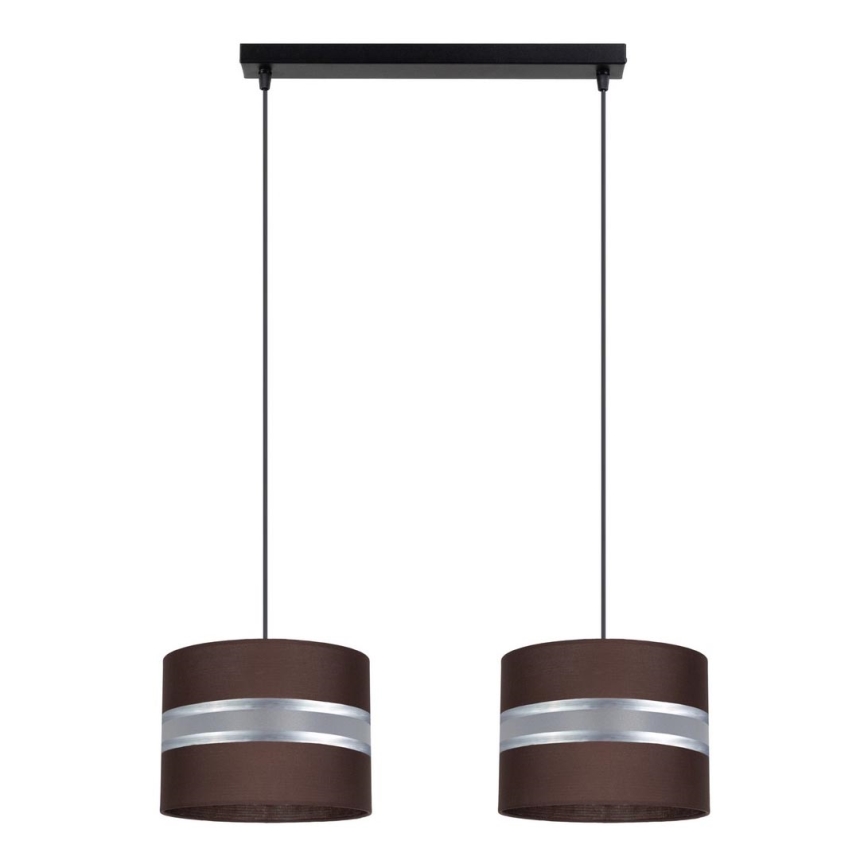 Candelabro suspenso CORAL 2xE27/60W/230V castanho