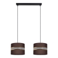 Candelabro suspenso CORAL 2xE27/60W/230V castanho