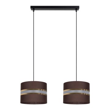 Candelabro suspenso CORAL 2xE27/60W/230V castanho