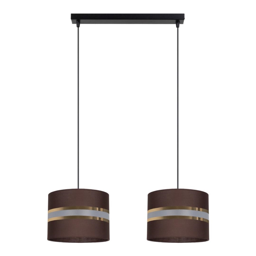 Candelabro suspenso CORAL 2xE27/60W/230V castanho