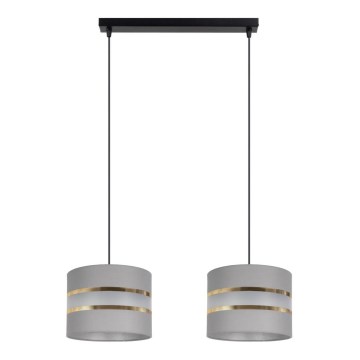 Candelabro suspenso CORAL 2xE27/60W/230V cinzento