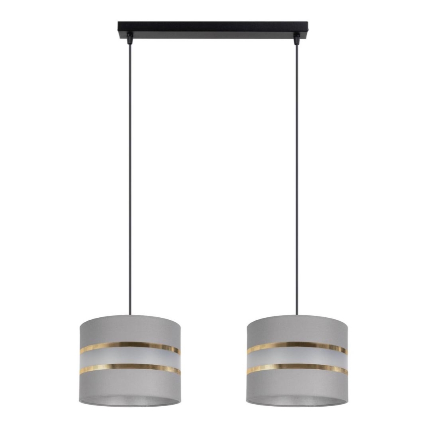 Candelabro suspenso CORAL 2xE27/60W/230V cinzento