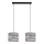 Candelabro suspenso CORAL 2xE27/60W/230V cinzento