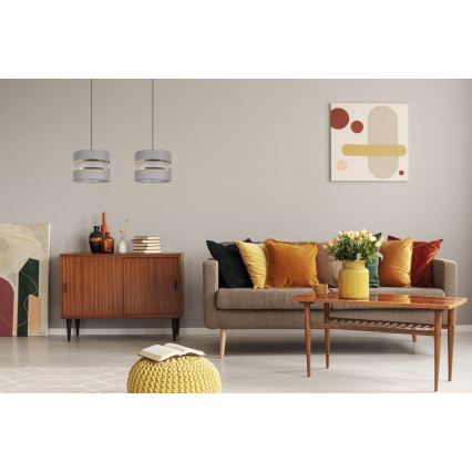 Candelabro suspenso CORAL 2xE27/60W/230V cinzento