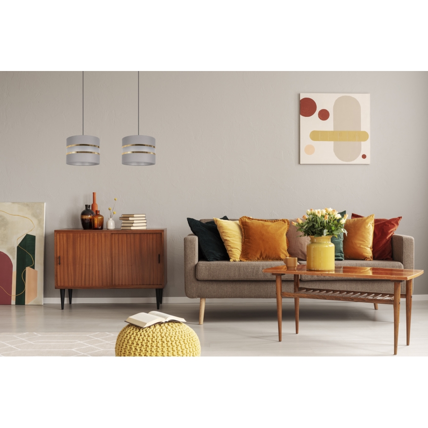 Candelabro suspenso CORAL 2xE27/60W/230V cinzento