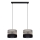 Candelabro suspenso CORAL 2xE27/60W/230V preto/cinzento