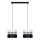 Candelabro suspenso CORAL 2xE27/60W/230V preto e branco