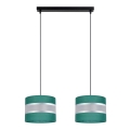 Candelabro suspenso CORAL 2xE27/60W/230V verde